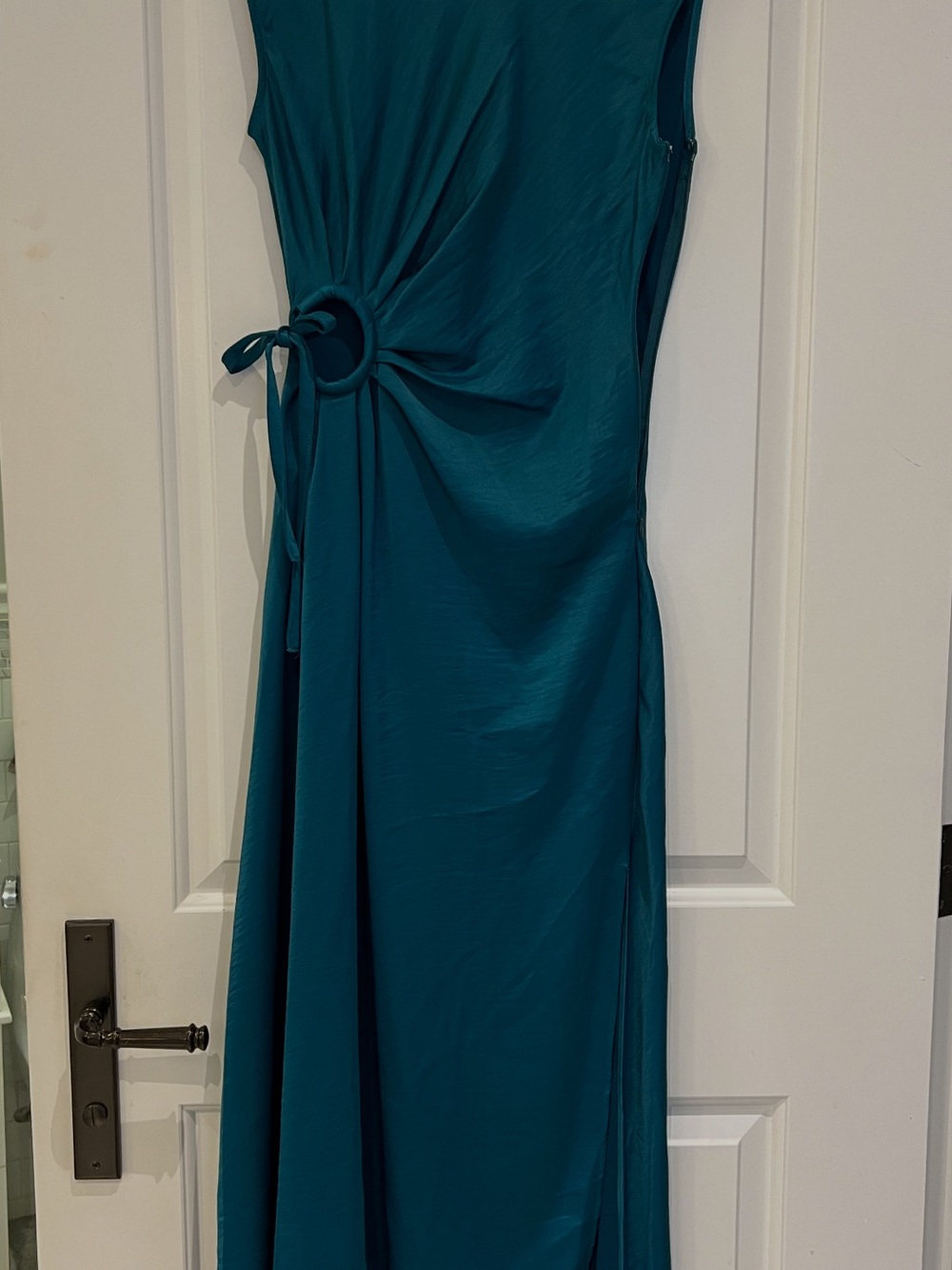 House of Harlow 1960 Teal Ring-Detail Sleeveless Maxi